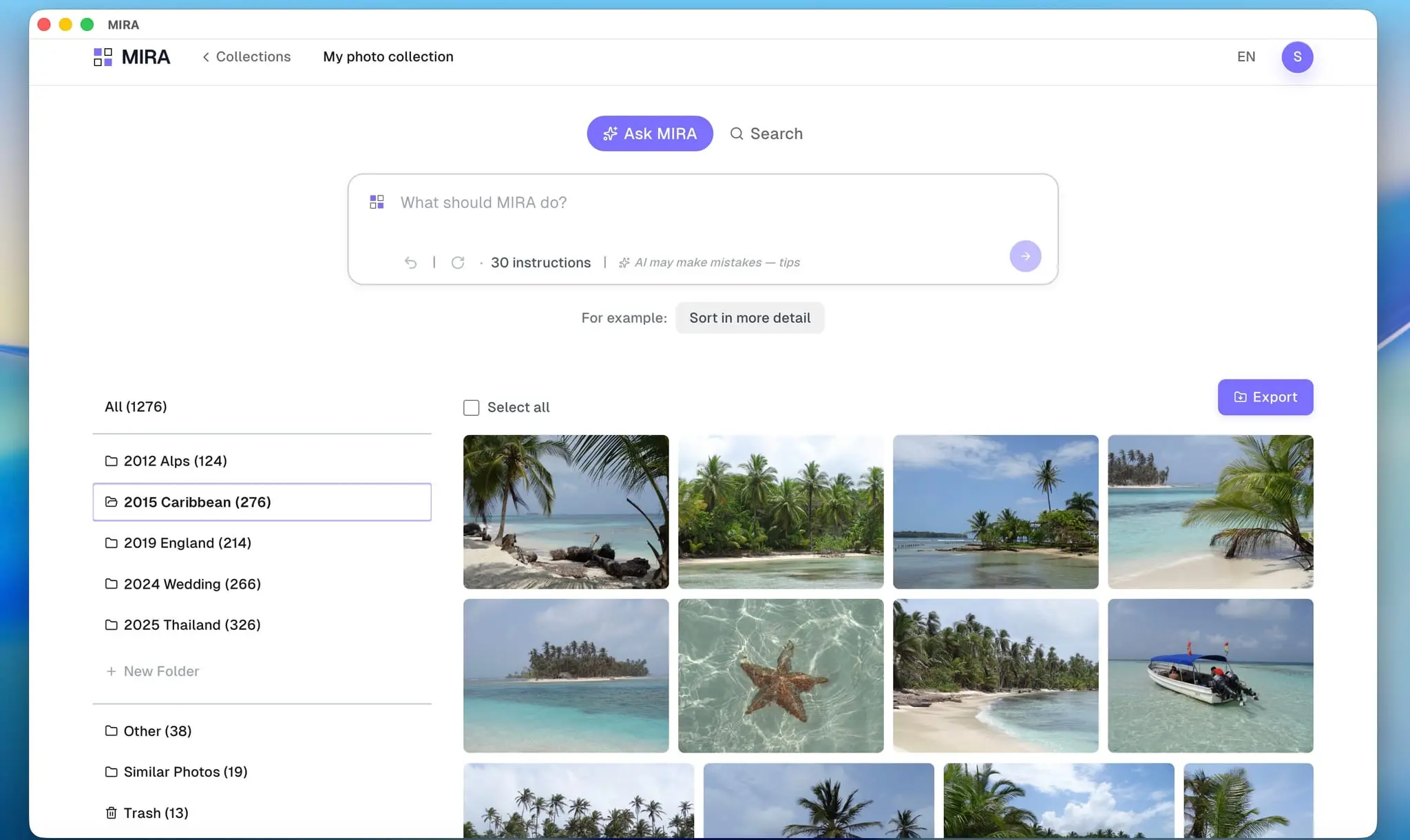 Screenshot 1 of MIRA | AI Photo Organizer