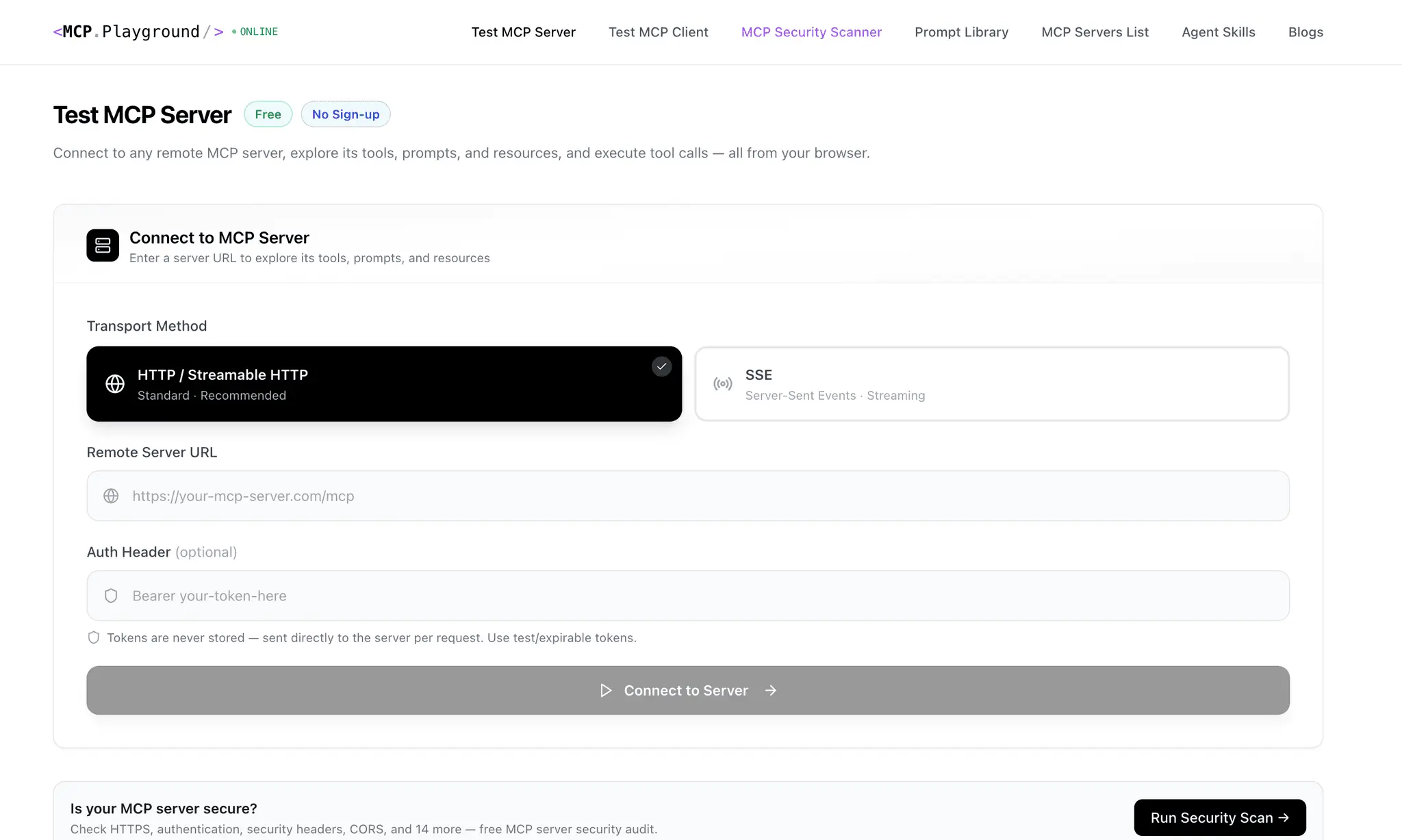 Screenshot 4 of MCP Playground Online