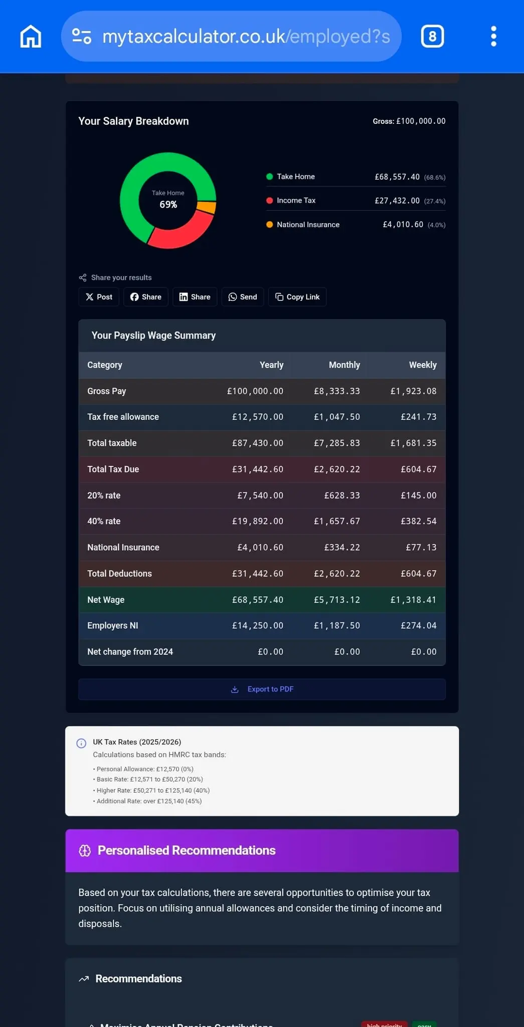 Screenshot 3 of My Tax Calculator