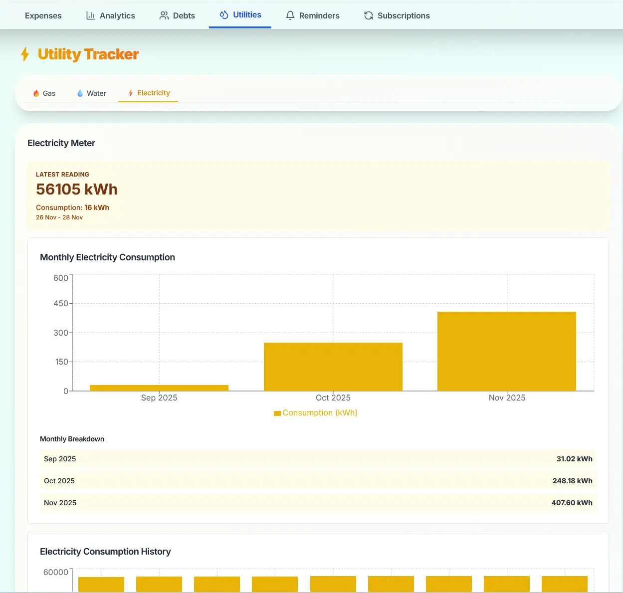 Screenshot 1 of homecents.app - amily Expense Tracker