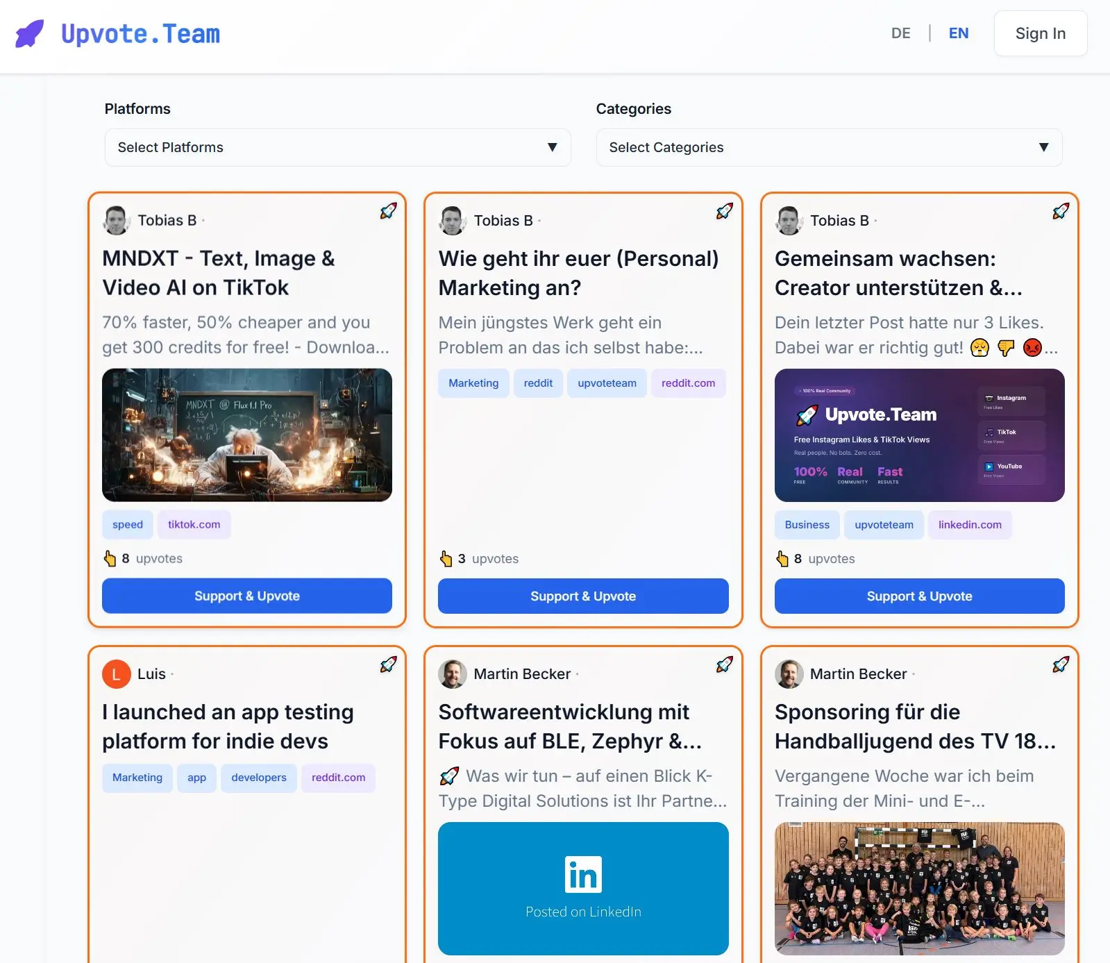 Screenshot 3 of Upvote.Team