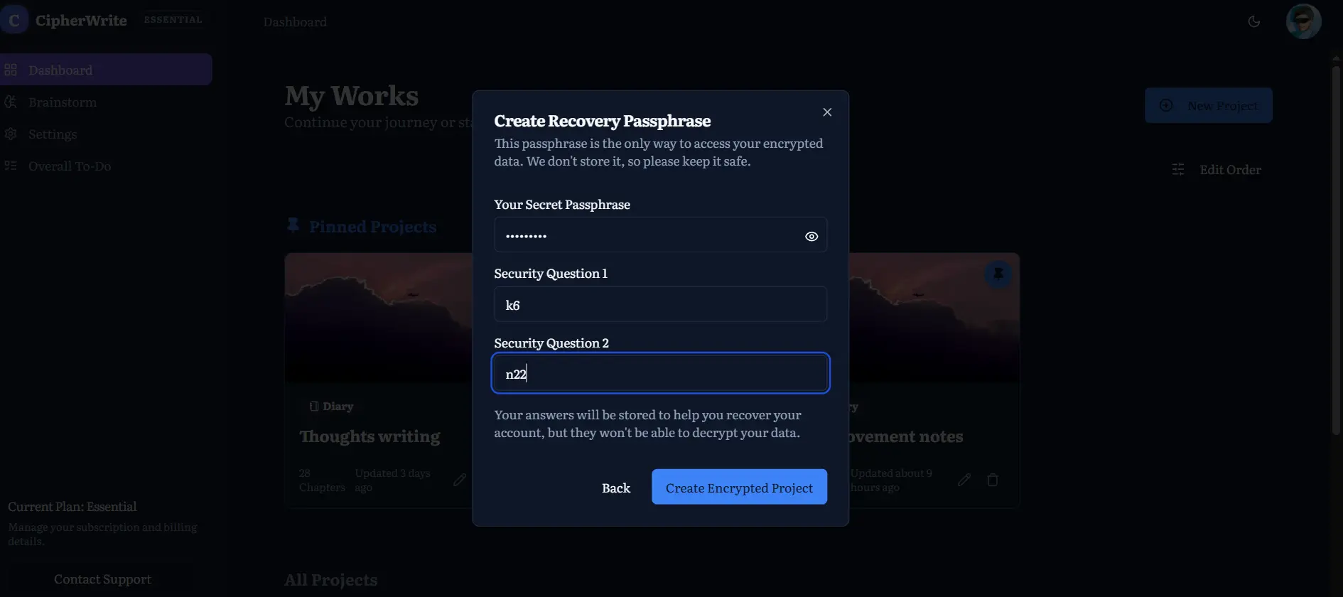 Screenshot 4 of CipherWrite