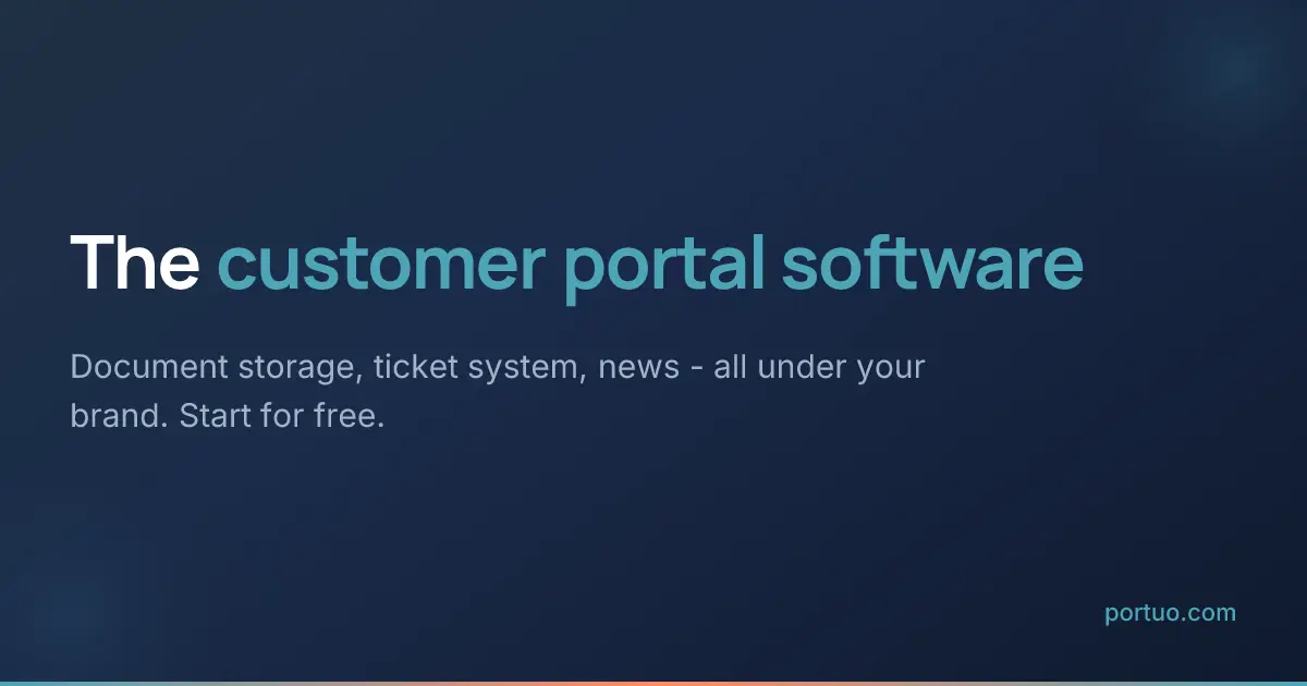 Screenshot 1 of Portuo Customer Portal Software