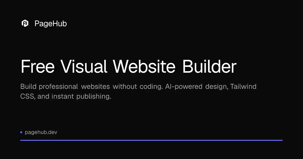 Screenshot 1 of PageHub - Free Visual Website Builder