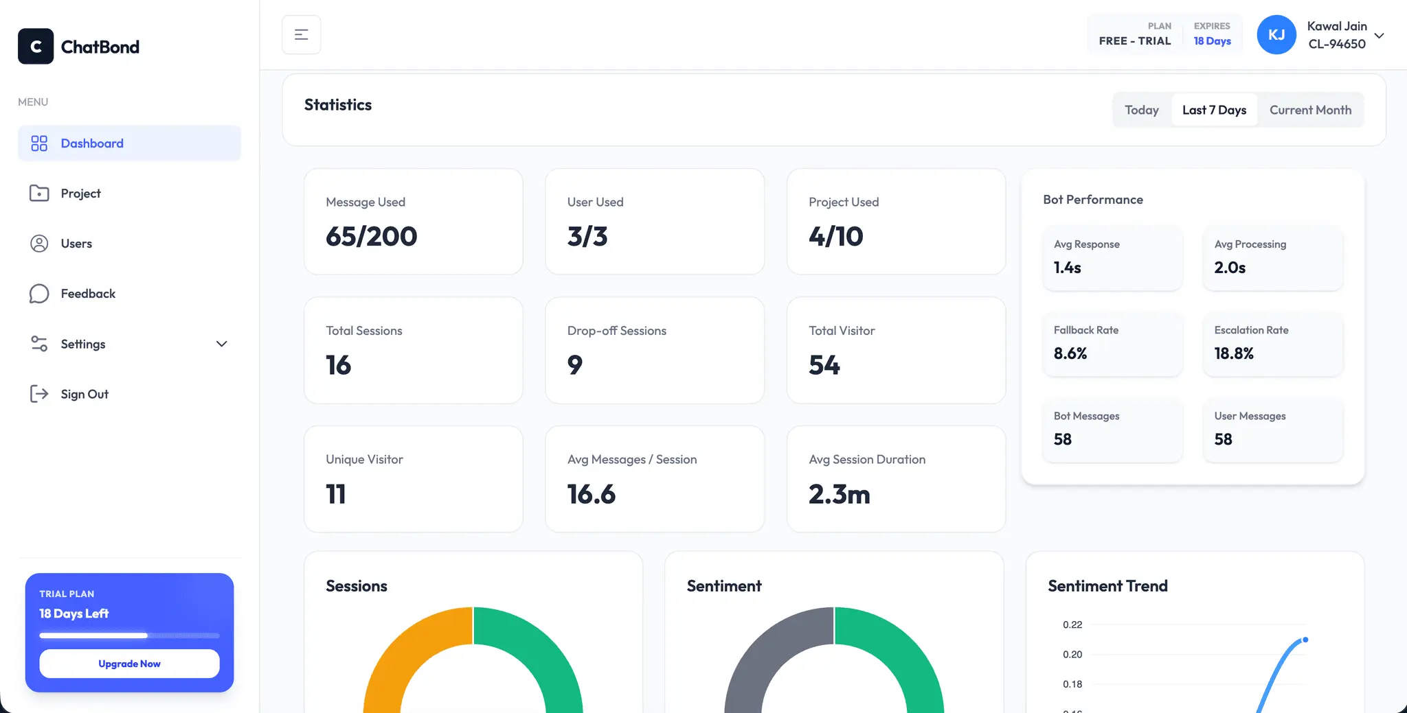 Screenshot 1 of Chatbond by AnviKjs