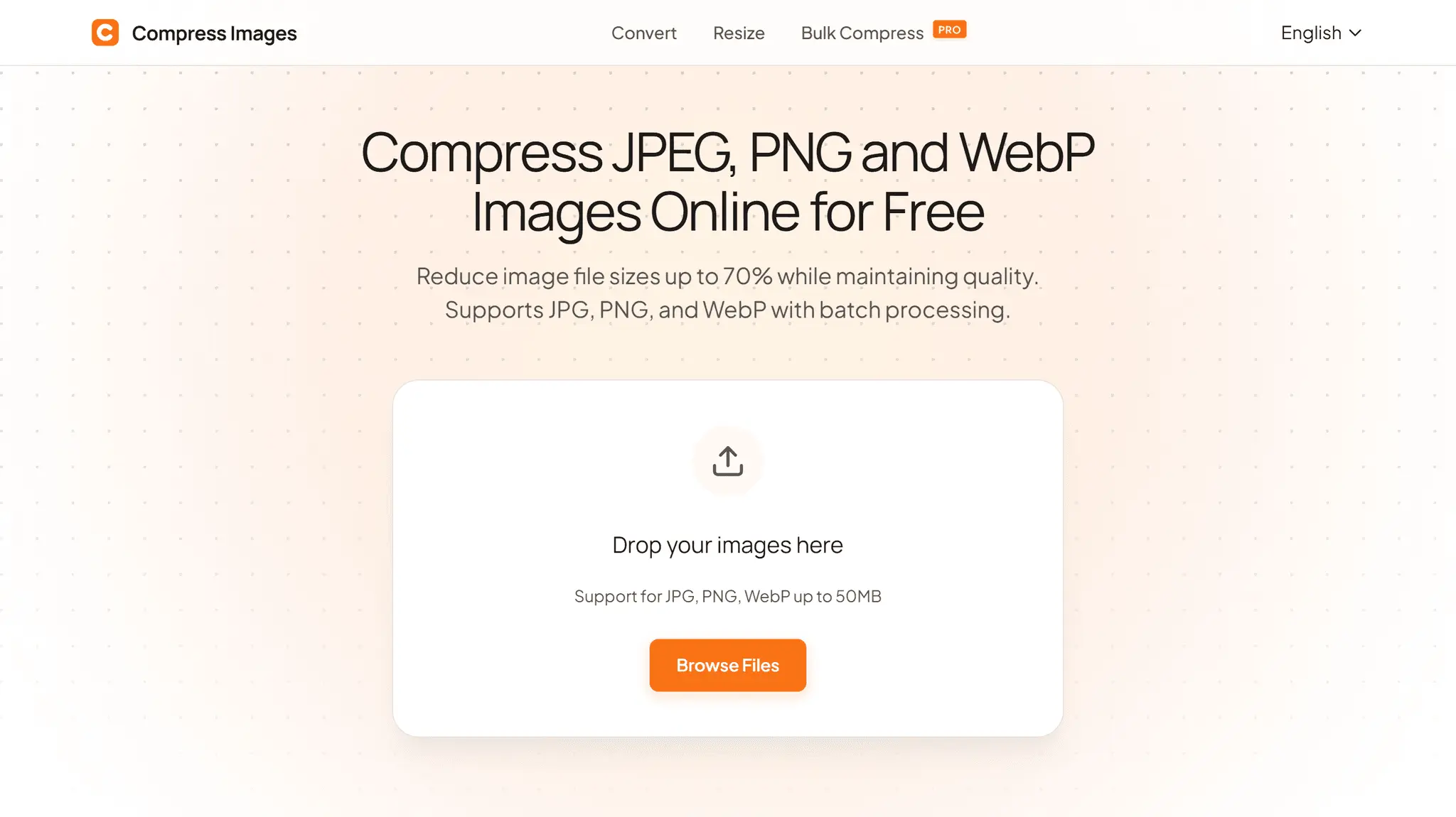Screenshot 1 of Compress-images.com