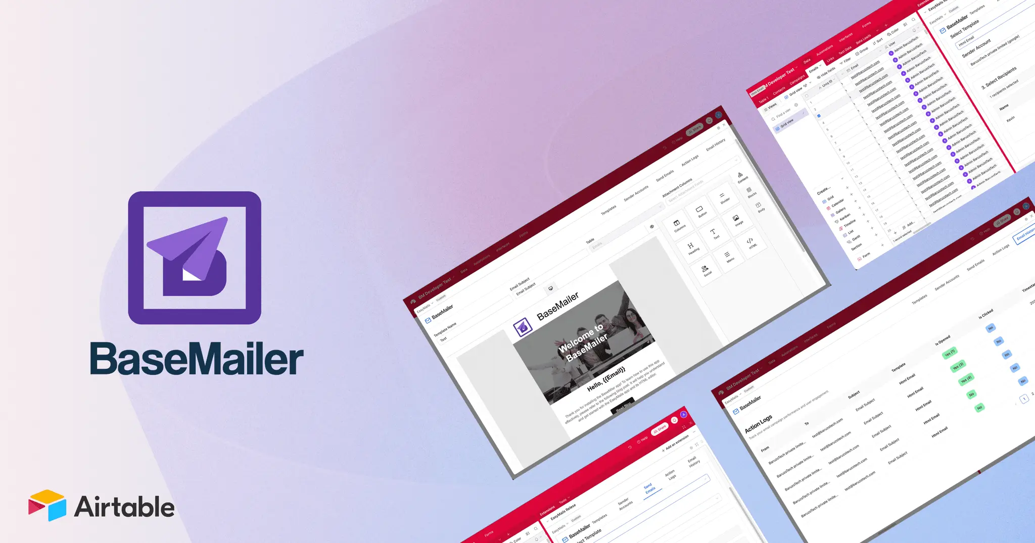 Screenshot 1 of Basemailer Airtable Email Automation
