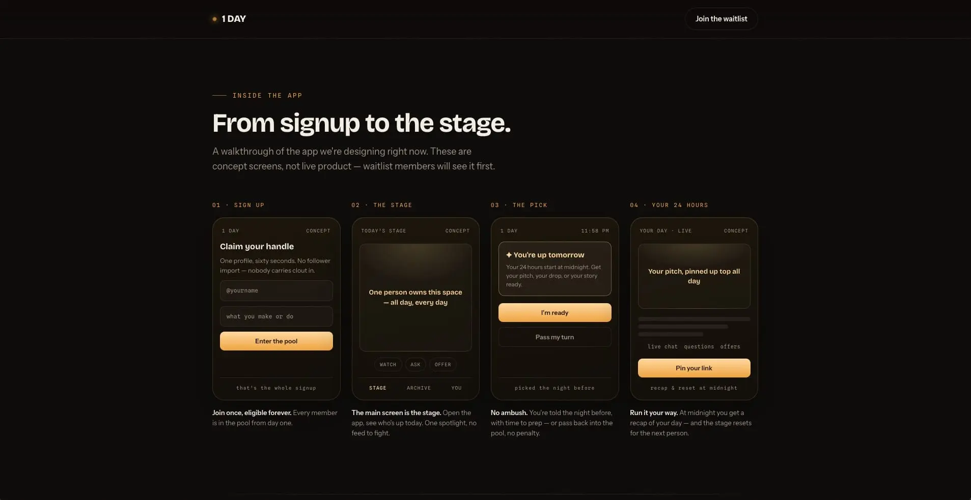 Screenshot 2 of 1 Day App