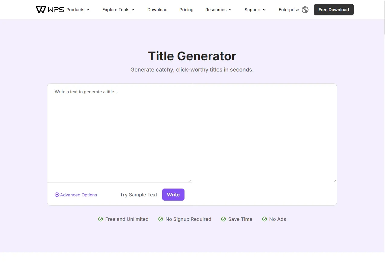 Screenshot 1 of Title Generator