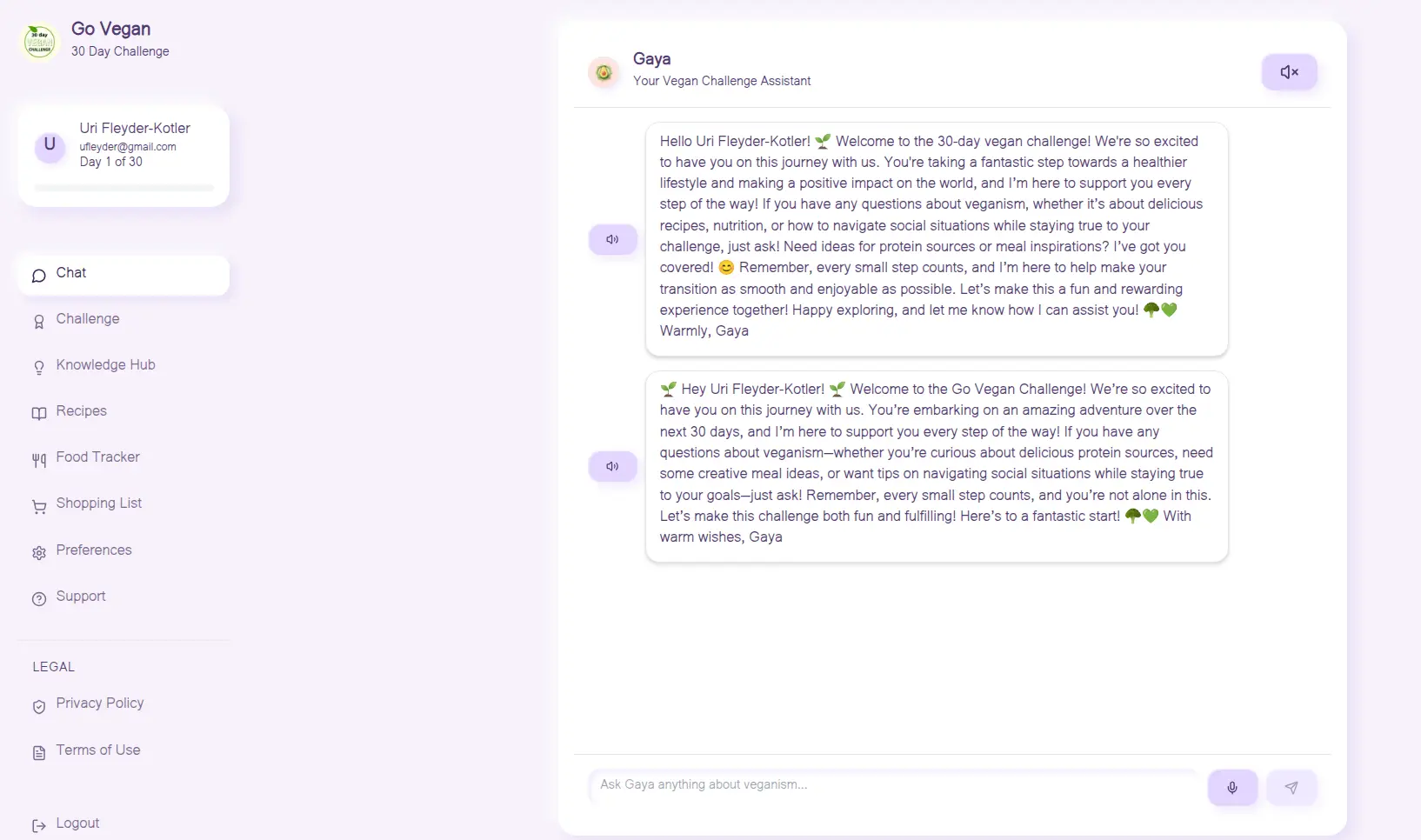 Screenshot 4 of Go Vegan Challenge