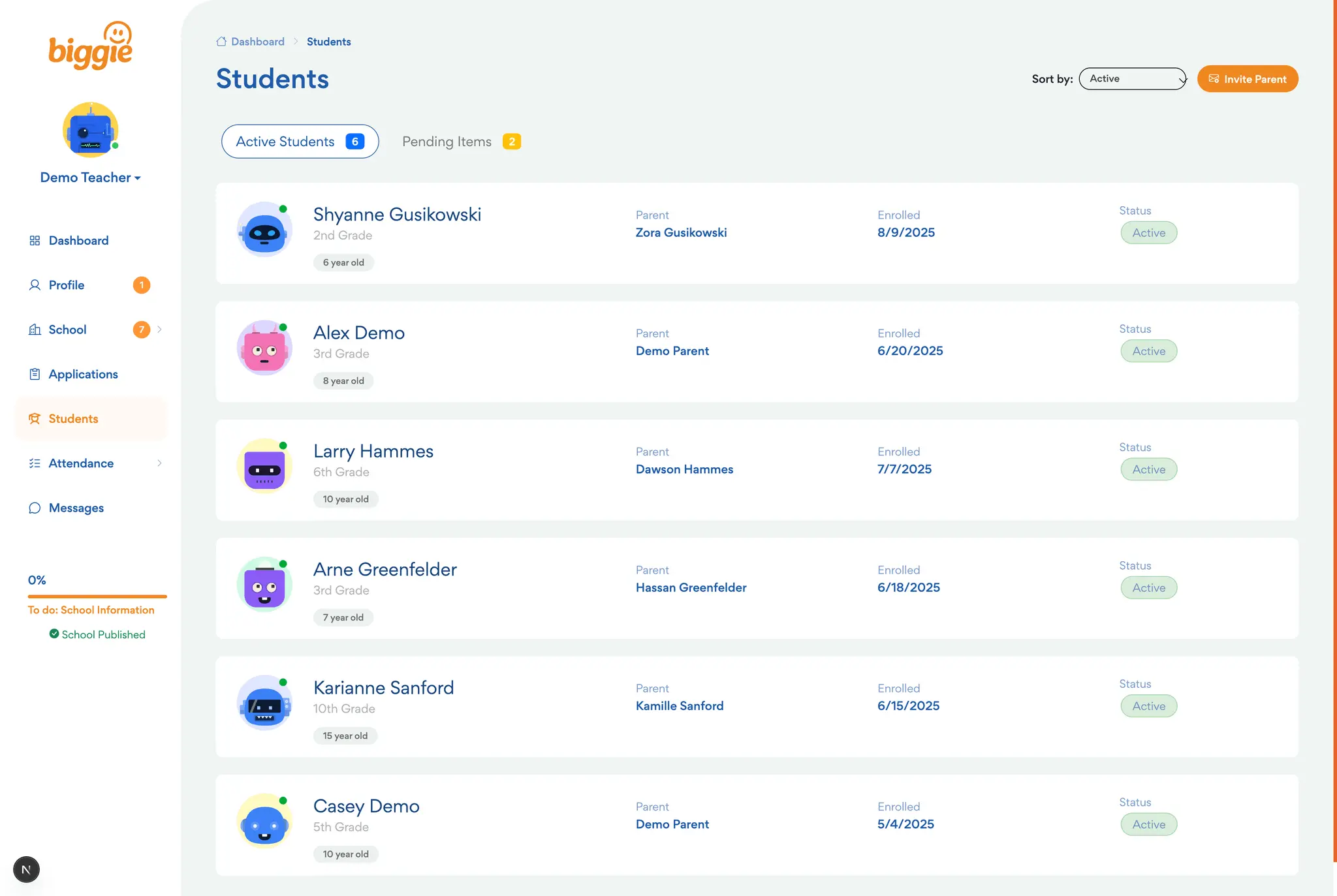 Screenshot 7 of Biggie Schools