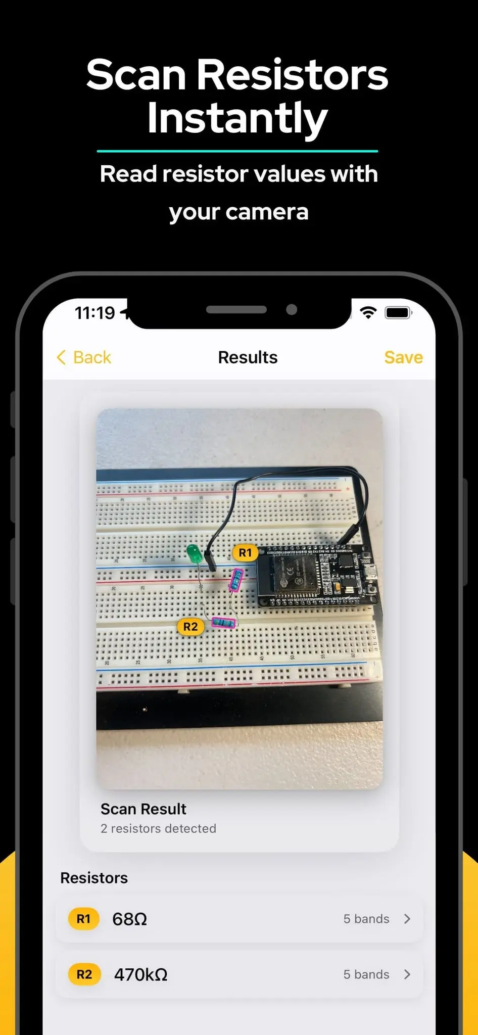 Screenshot 1 of AI Resistor Scanner