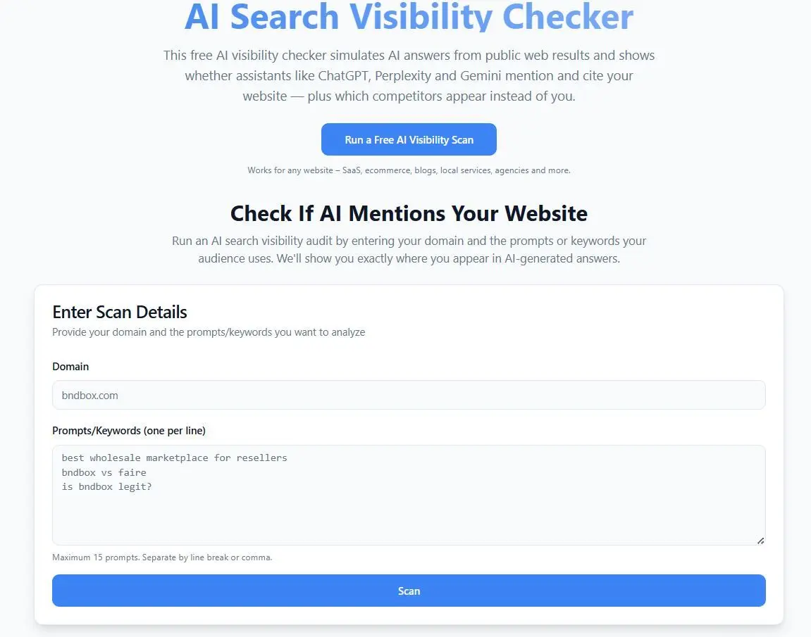 Screenshot 1 of aimentionyou.com