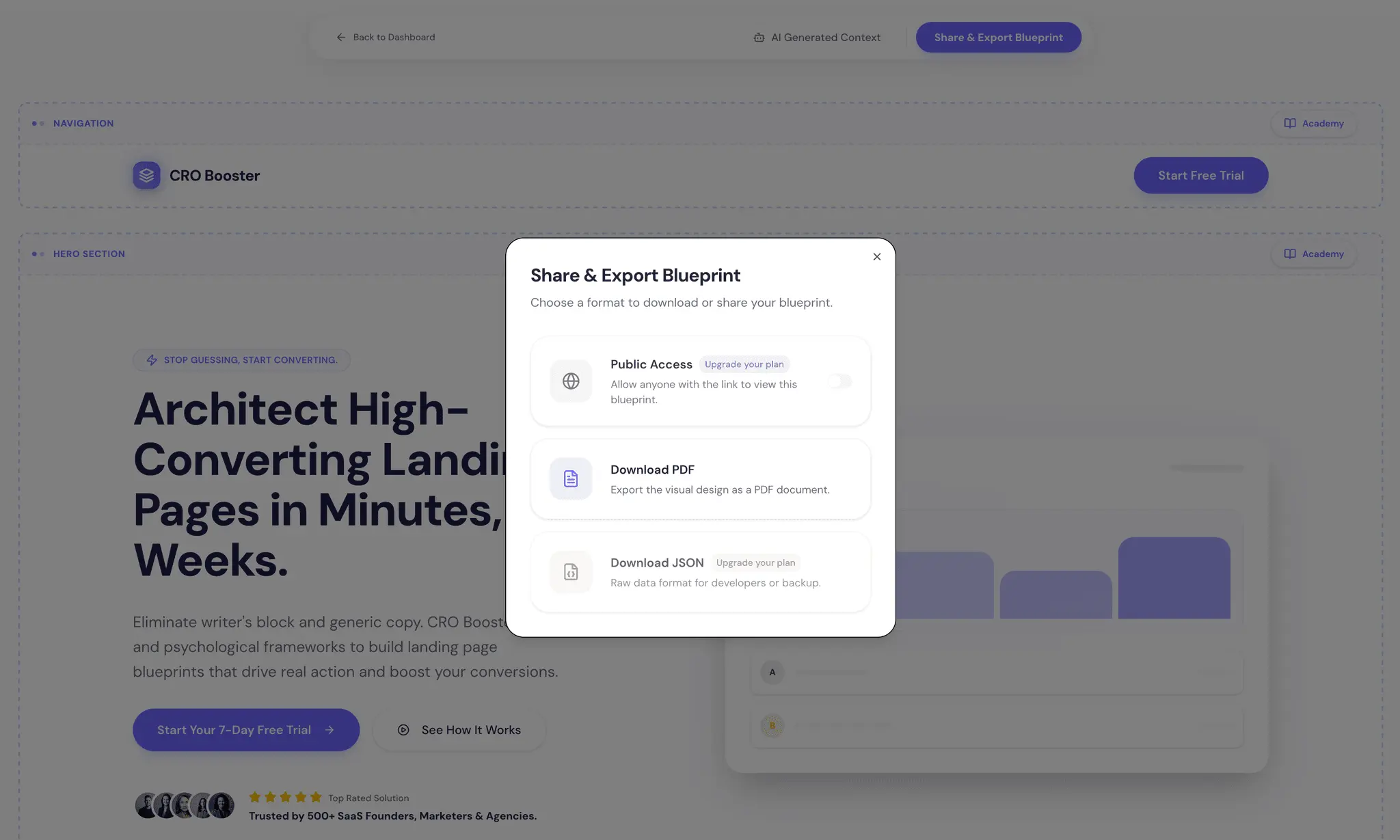 Screenshot 1 of AI Landing Page Generator
