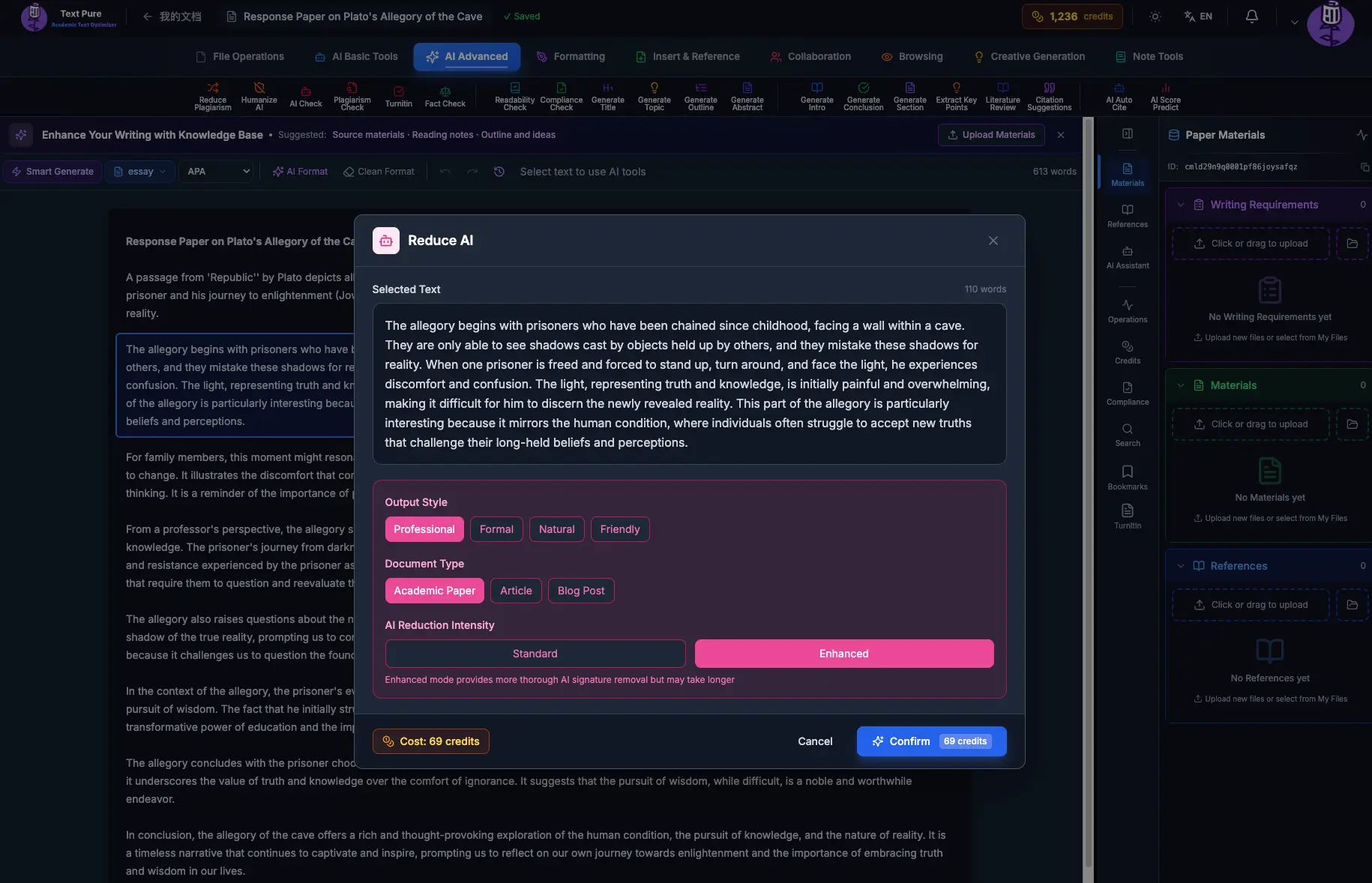 Screenshot 2 of TextPure AI Writing Assistant