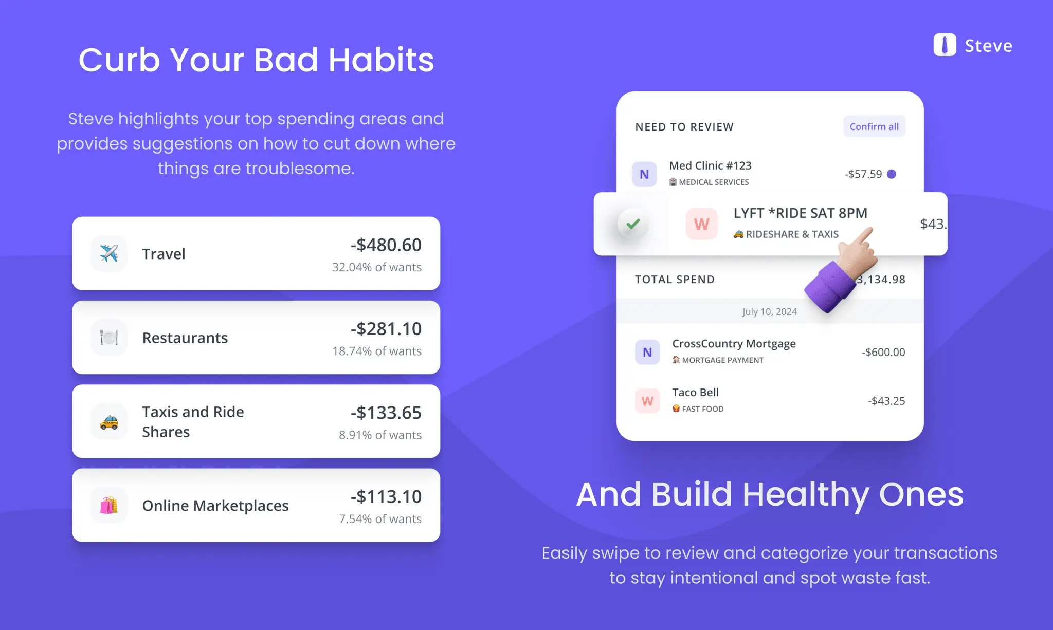 Screenshot 1 of Steve: AI Financial Coach