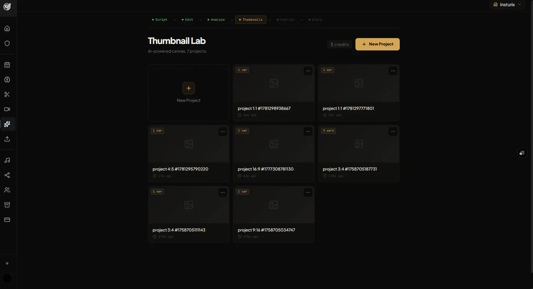 Screenshot 1 of Insturix | Automated Content Production