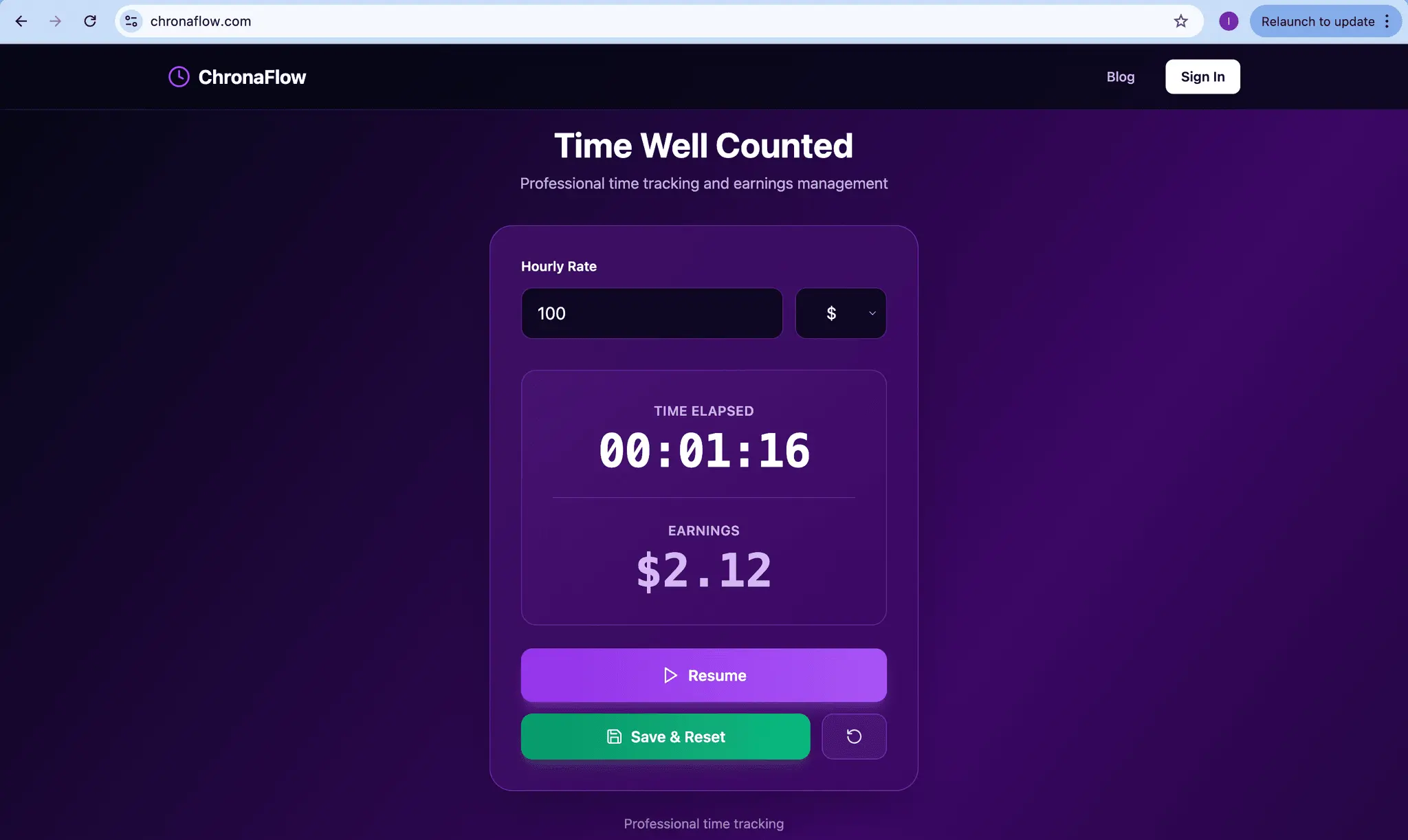 Screenshot 1 of Chrona Flow