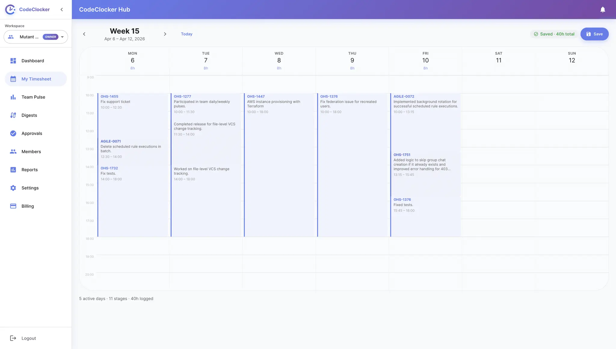 Screenshot 4 of CodeClocker