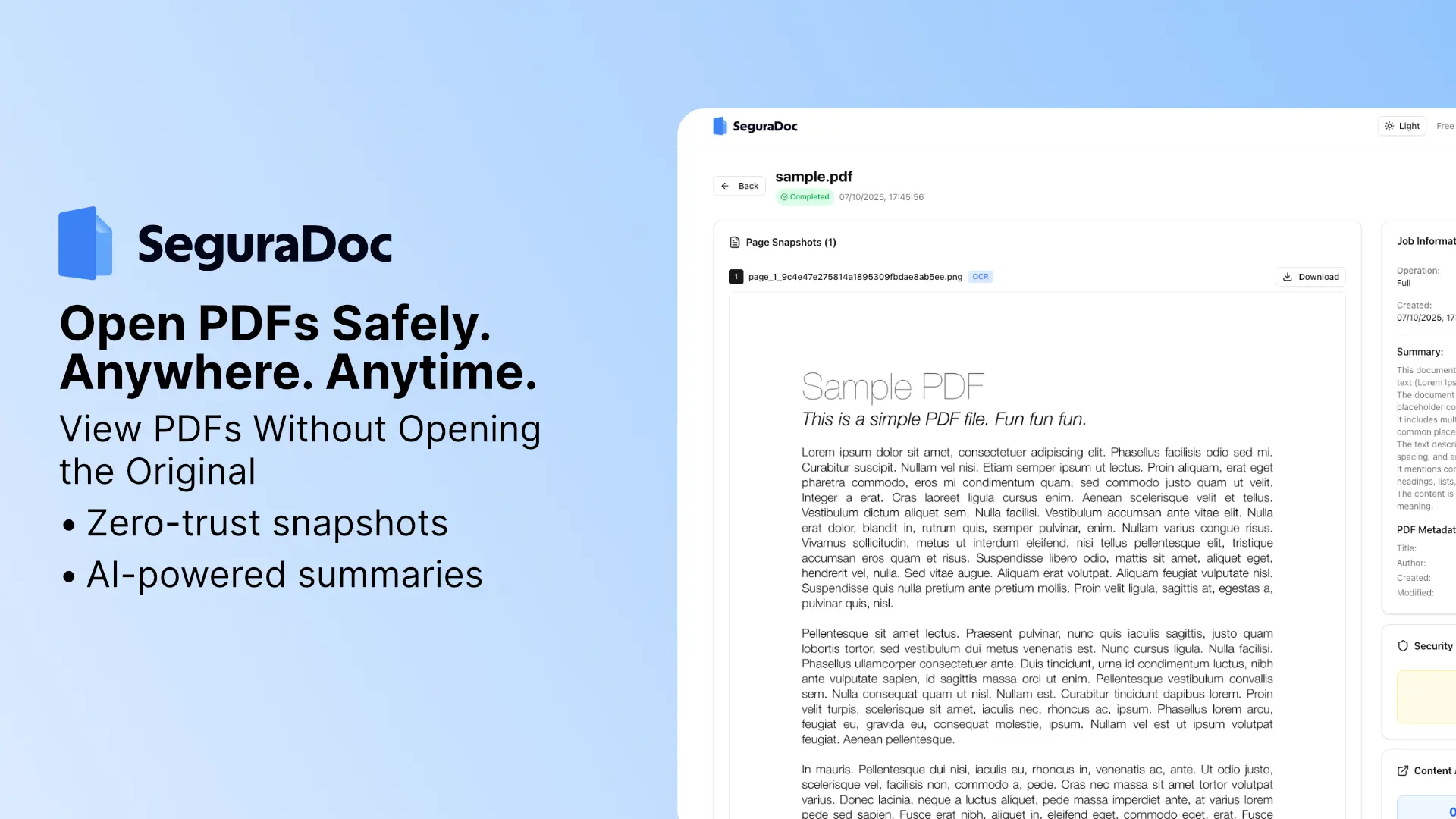 Screenshot 1 of SeguraDoc