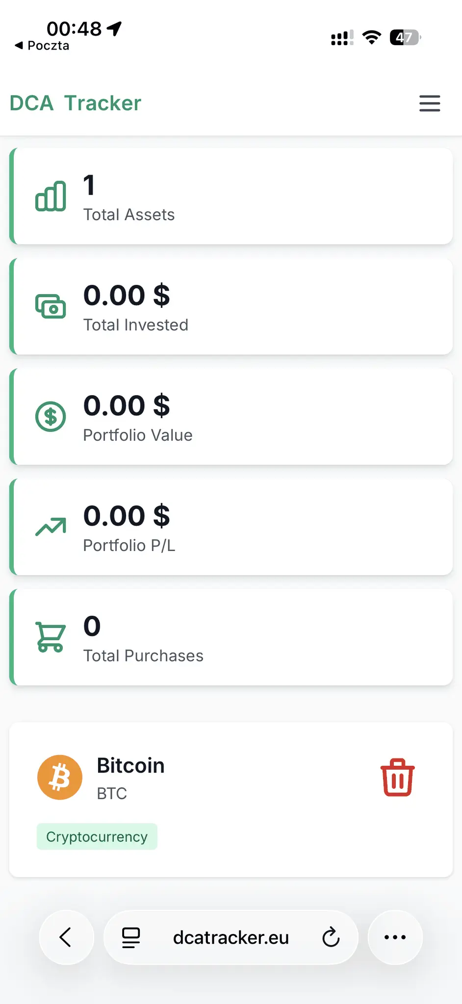 Screenshot 4 of DCA Tracker