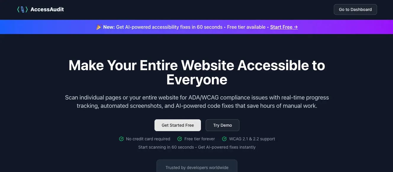 Screenshot 1 of AccessAudit - Make Your Website Accessib