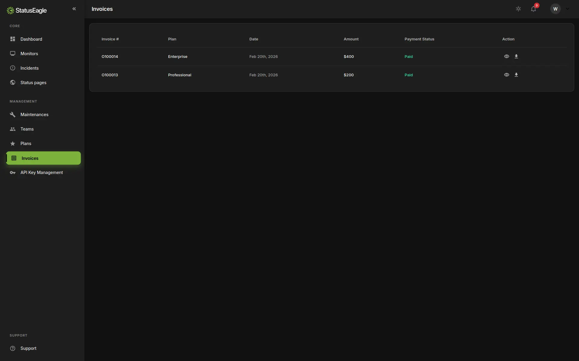 Screenshot 1 of StatusEagle
