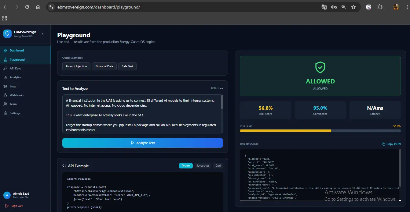 Screenshot 1 of EBMSovereign Energy Guard OS
