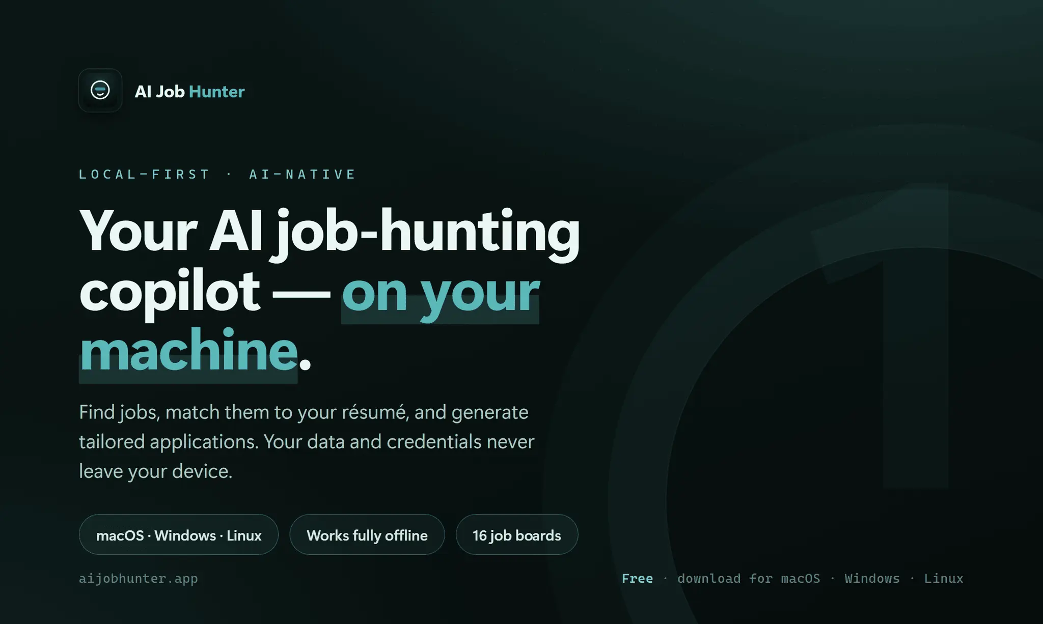 Screenshot 1 of AI Job Hunter