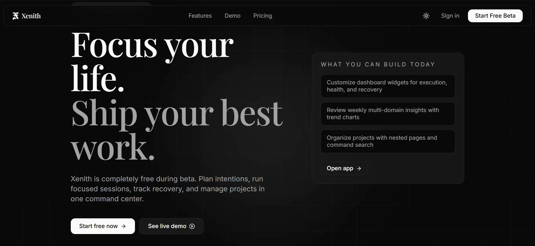 Screenshot 1 of Xenith