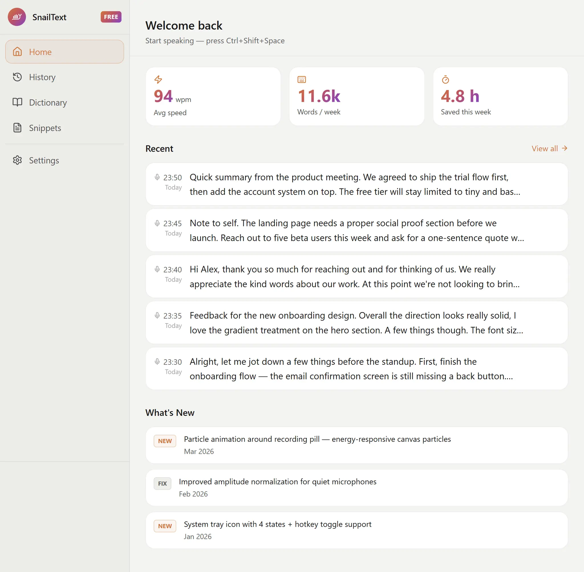 Screenshot 1 of SnailText