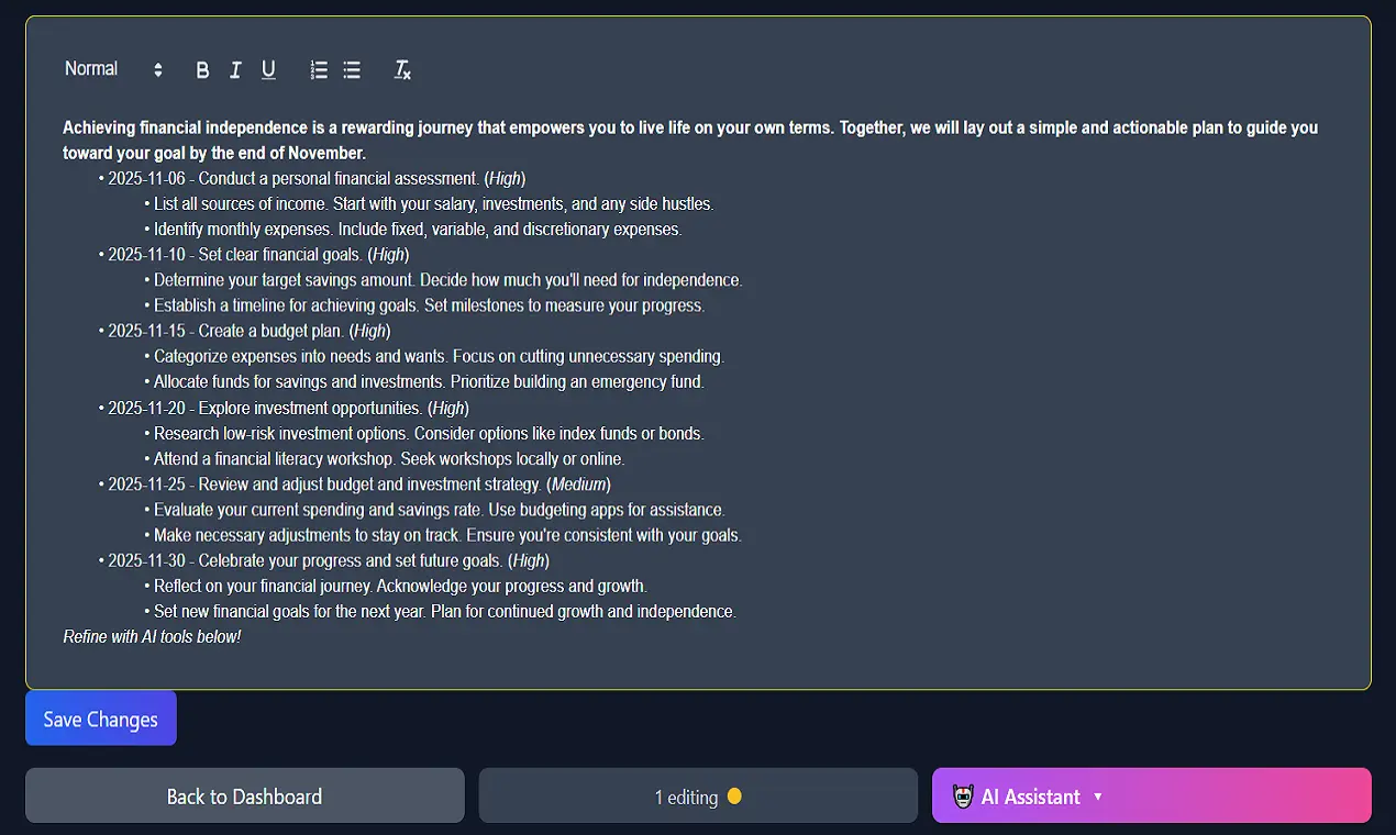 Screenshot 1 of Reverse My Plan