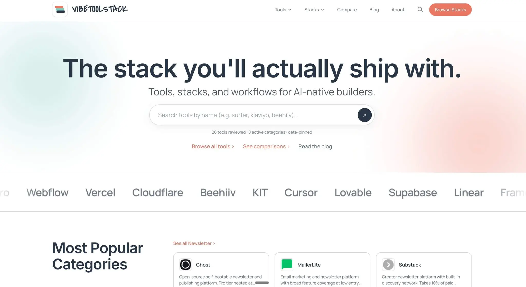 Screenshot 1 of Vibetoolstack