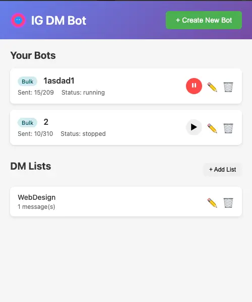 Screenshot 6 of IG DM Bot (Beta)