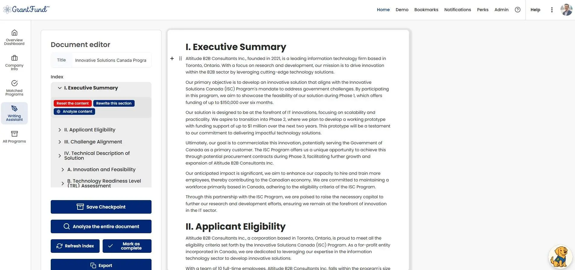 Screenshot 2 of Grant Fund Pro