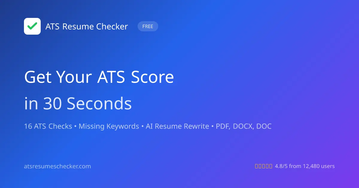 Screenshot 1 of ATS Resume Checker