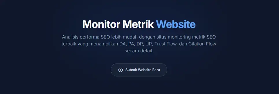 Screenshot 1 of SEO Metrics Monitor