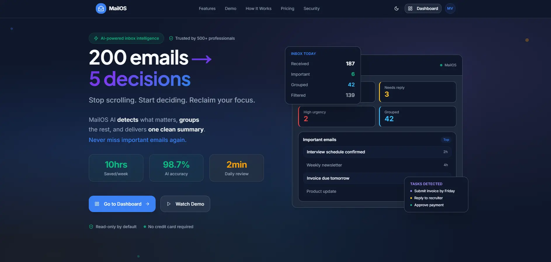 Screenshot 1 of MailOS