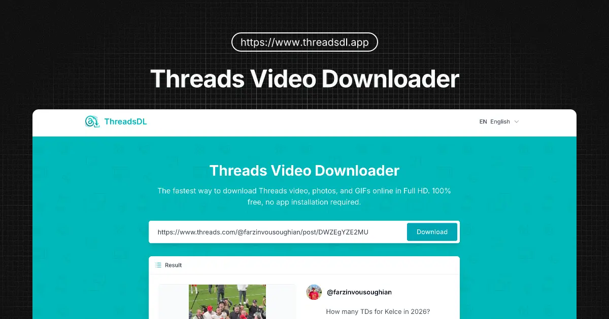 Screenshot 1 of Threads Video Downloader