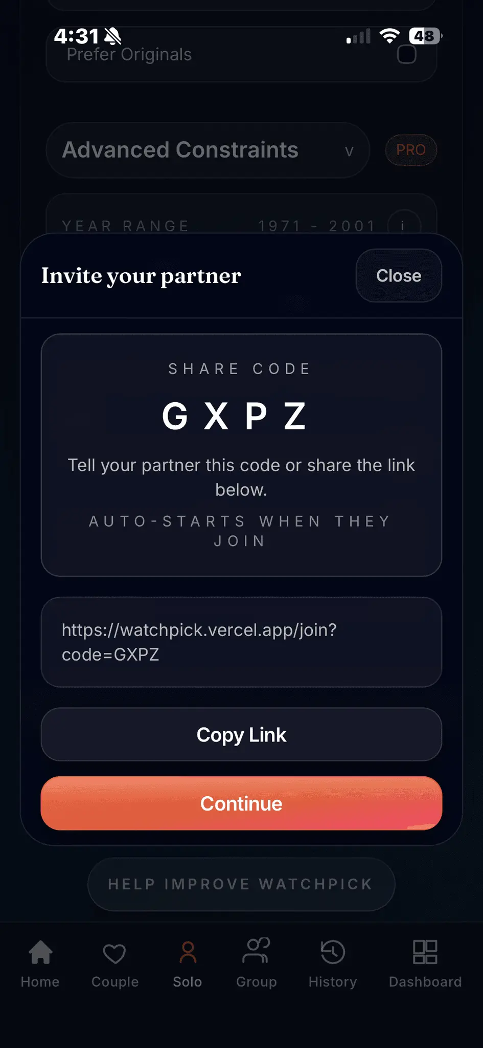 Screenshot 1 of WatchPick