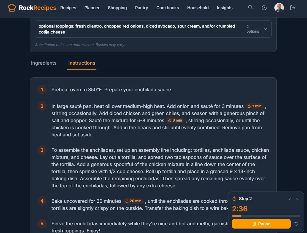 Screenshot 1 of Rock Recipes