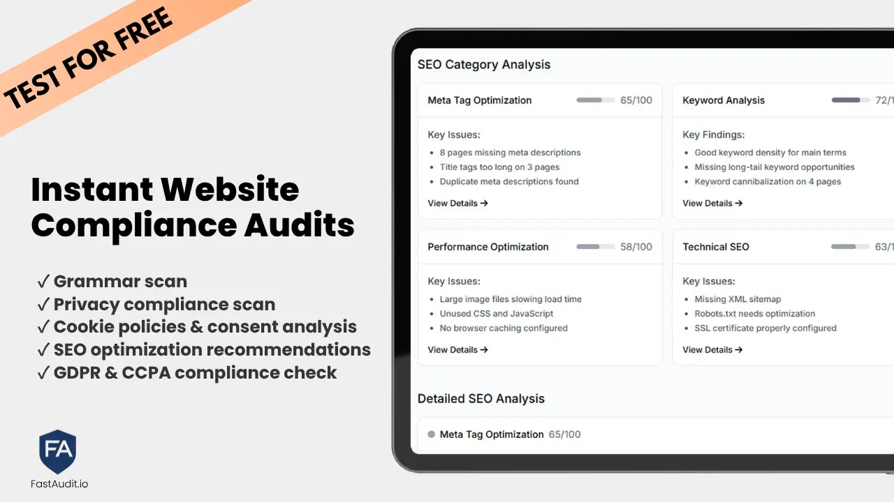 Screenshot 1 of FastAudit.io