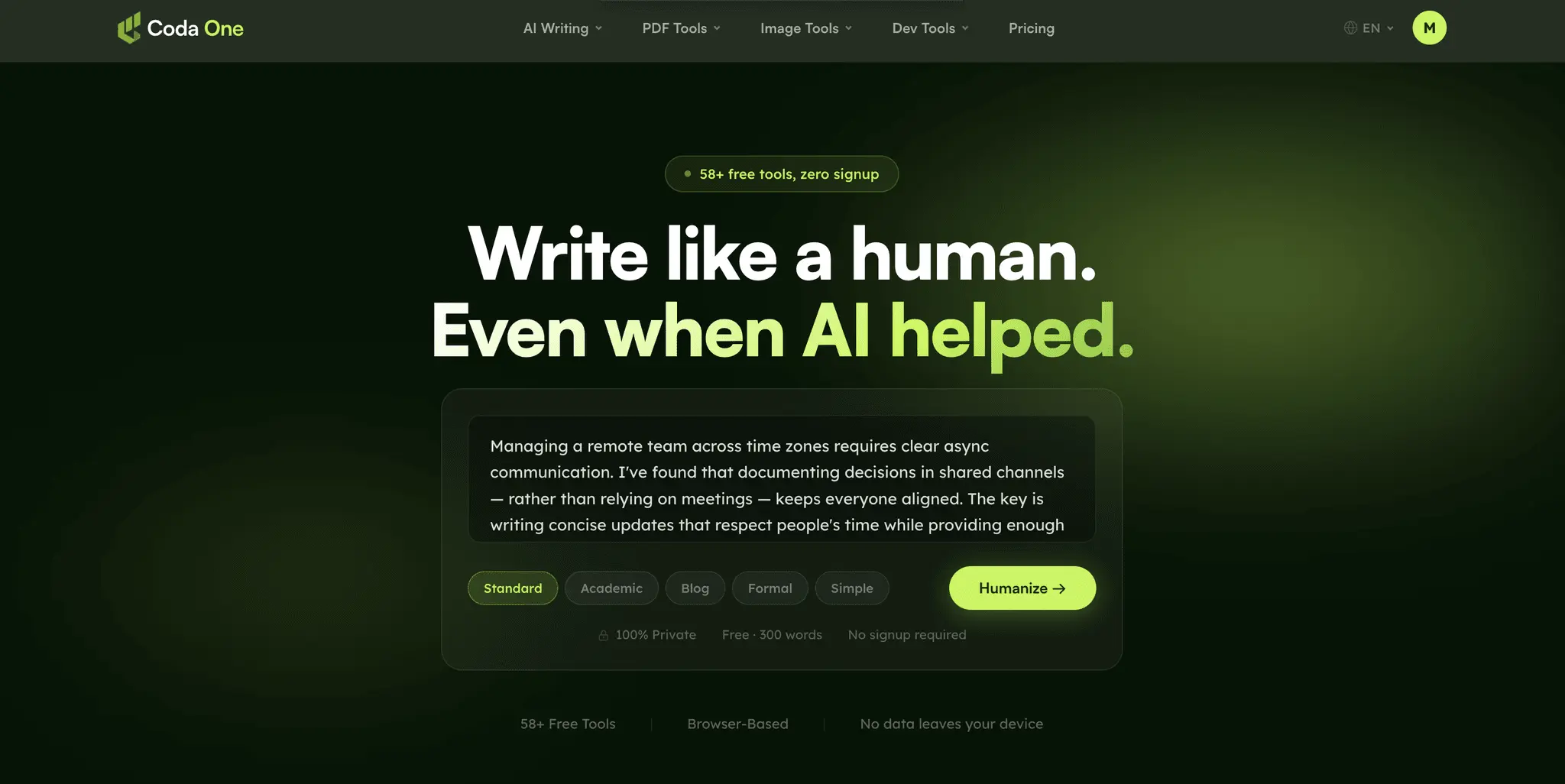 Screenshot 1 of CodaOne