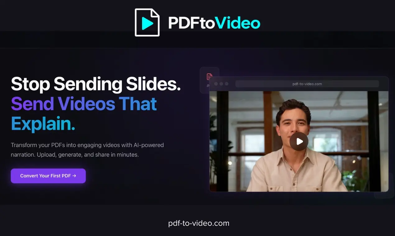 Screenshot 1 of PDFtoVideo