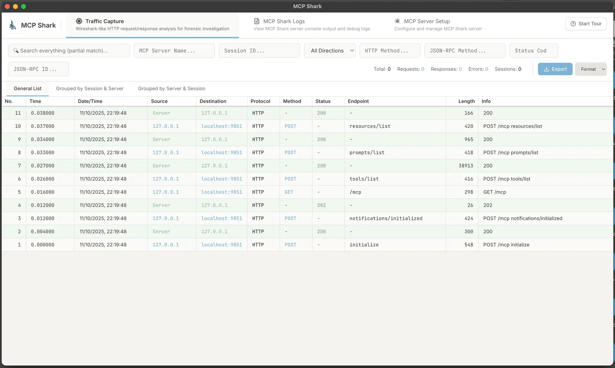 Screenshot 3 of MCP Shark - Investigate MCP Traffic
