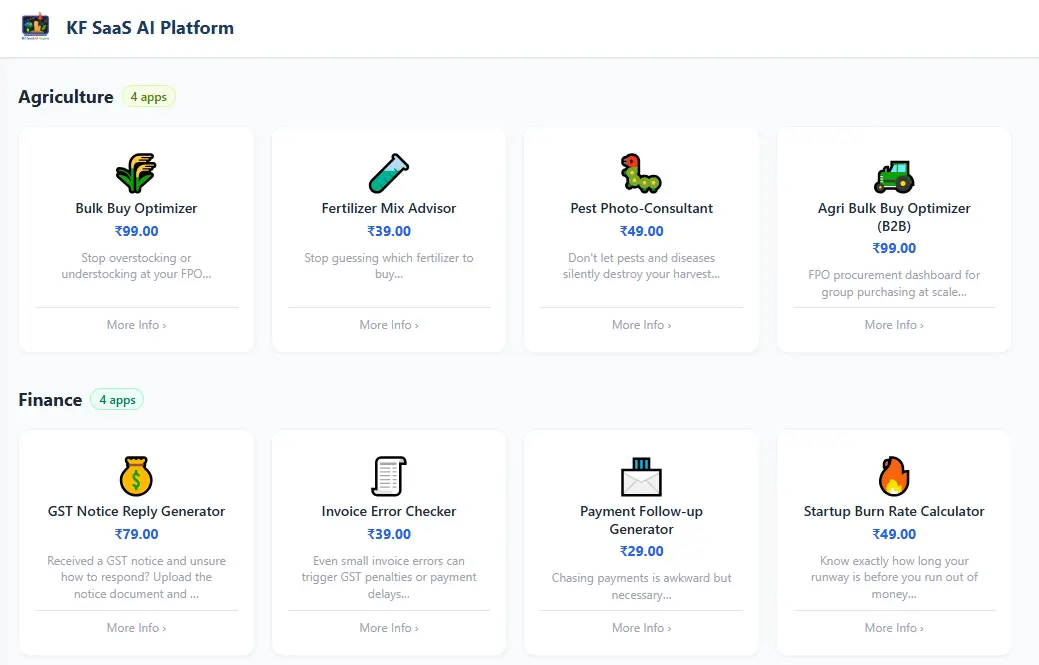 Screenshot 2 of KF SaaS AI Platform
