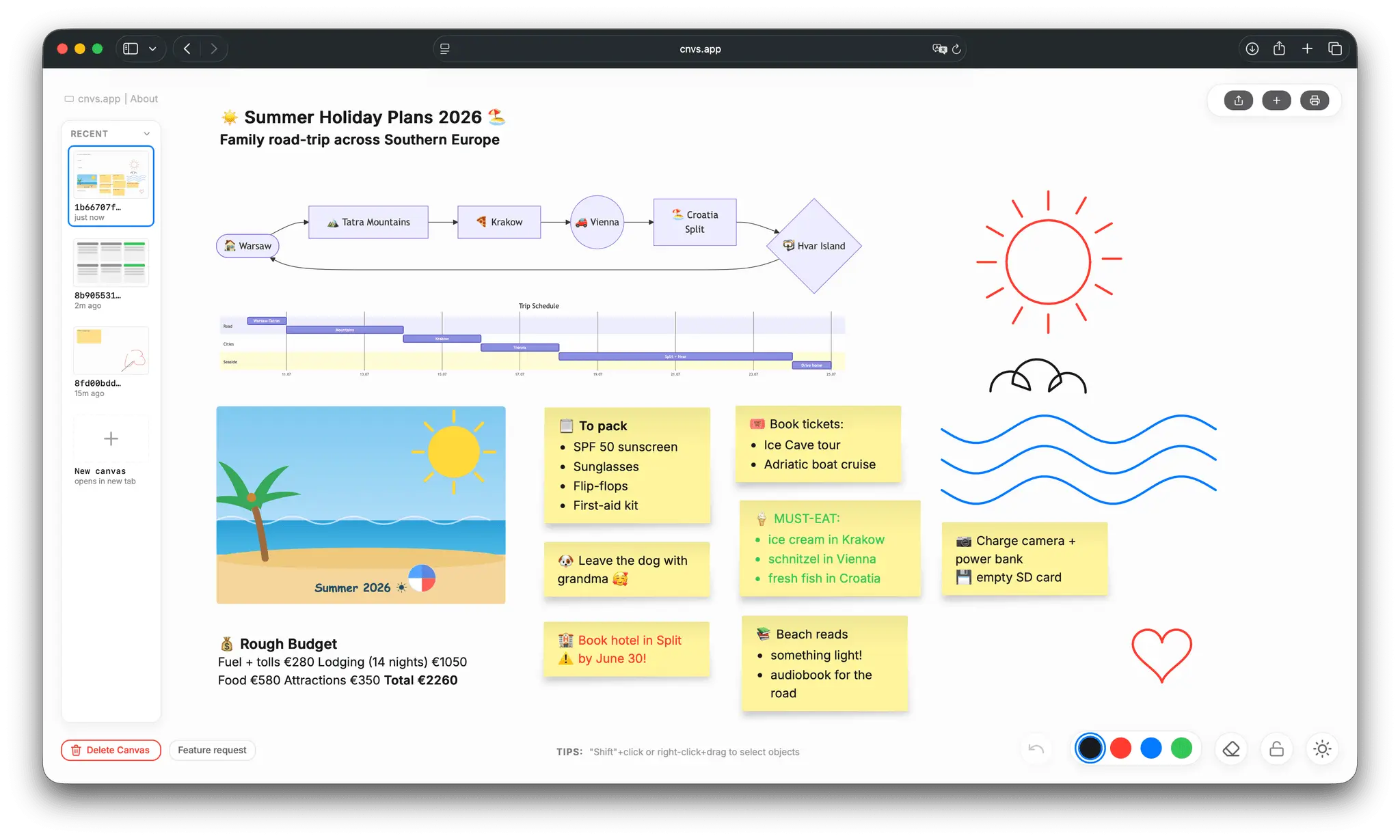 Screenshot 1 of CNVS.app - Free Collaborative Whiteboard