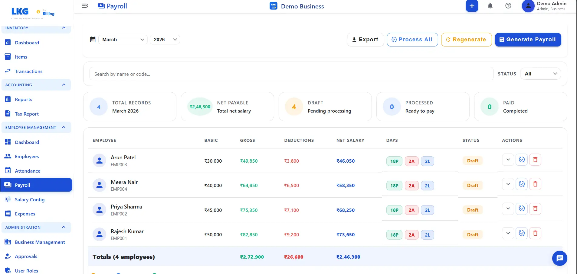 Screenshot 4 of LKG for Billing