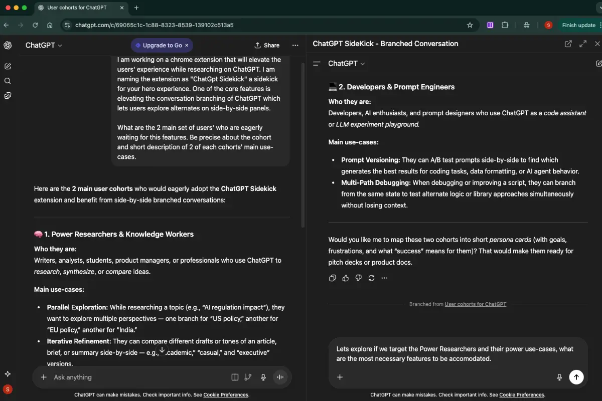 Screenshot 1 of ChatGpt Sidekick