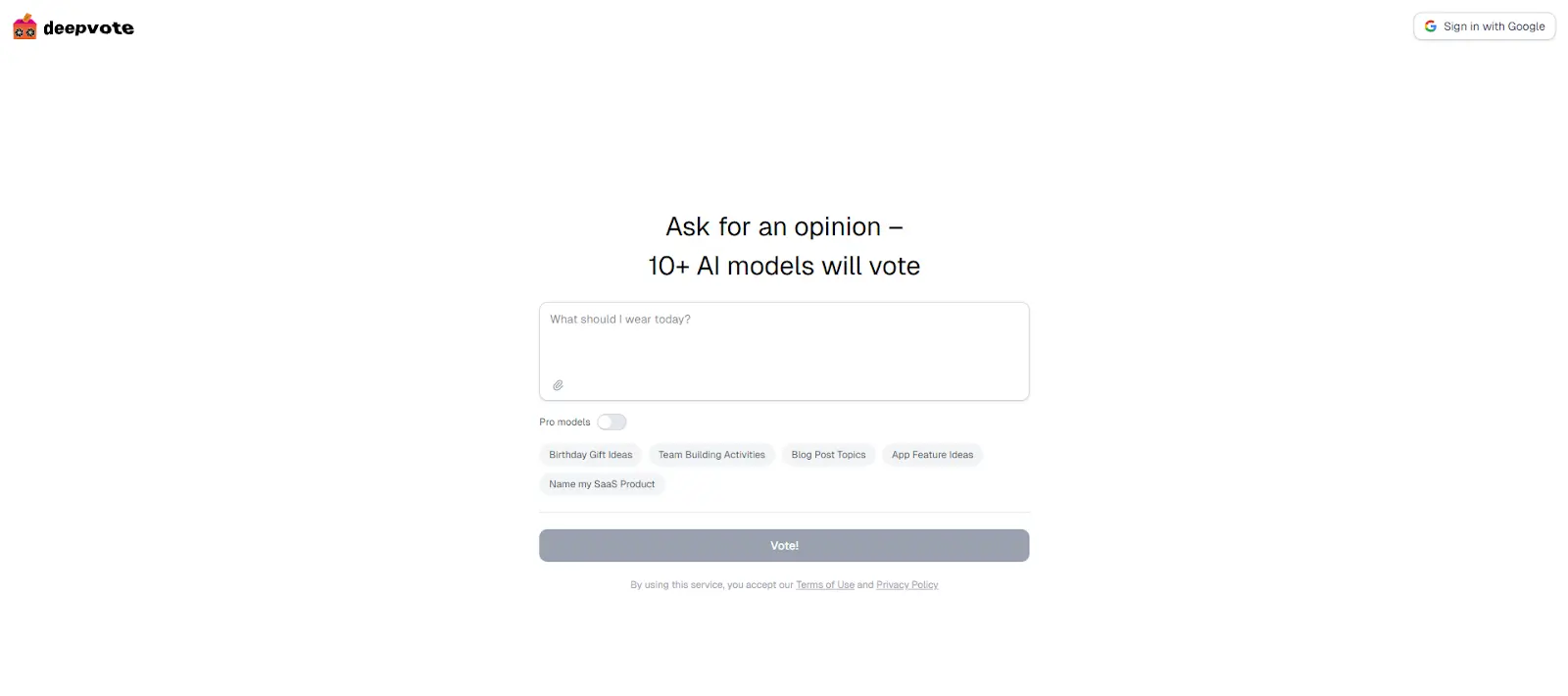 Screenshot 1 of Deepvote